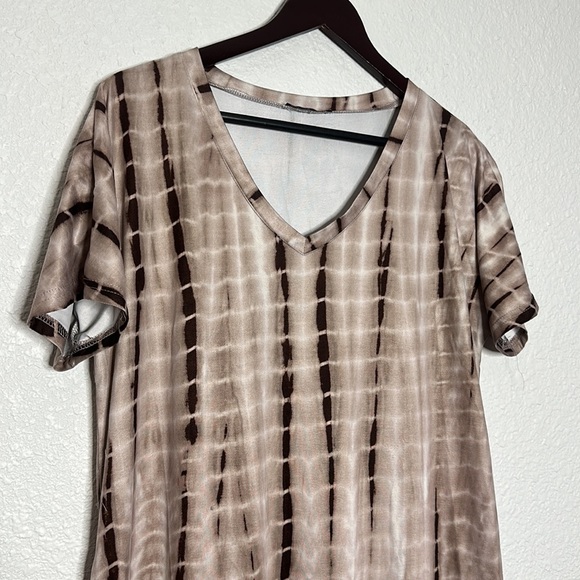 HUSK ARY brown tie dye maxi dress size XL boho beach coastal vacation neutral - Picture 3 of 7